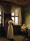 Georg Friedrich Kersting At the Mirror painting